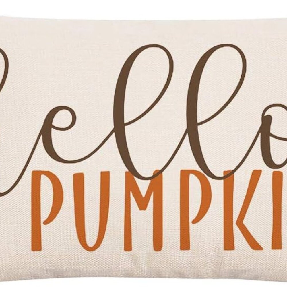 12x20 inch Fall Throw Pillow Cover Hello Pumpkin Cushion Cover Autumn Decor Fall